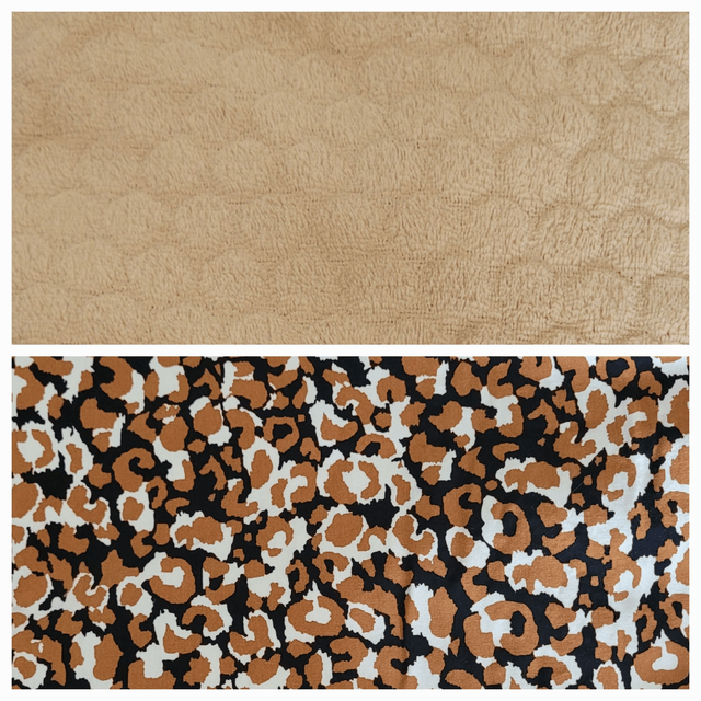 Echarpe / Chèche beige - léopard