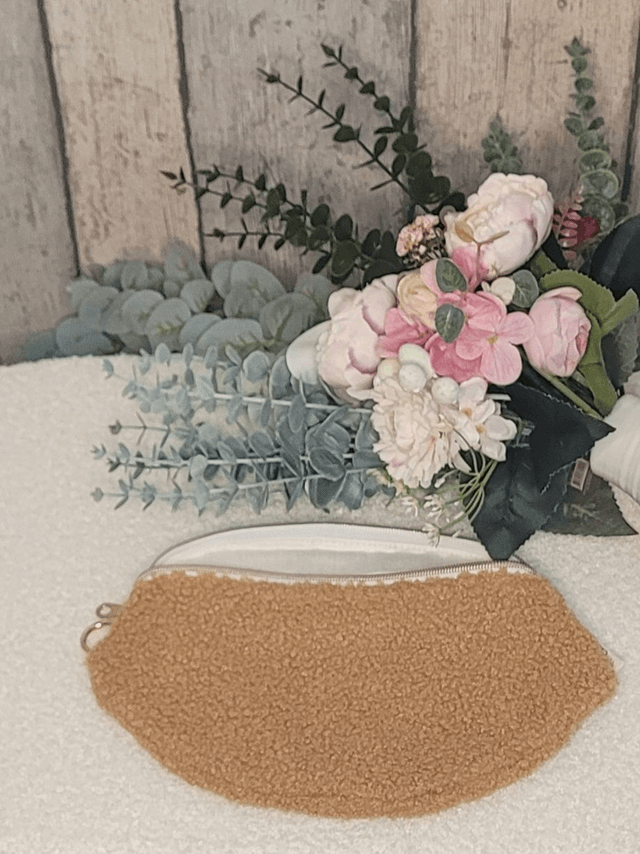 Sac banane bouclette camel