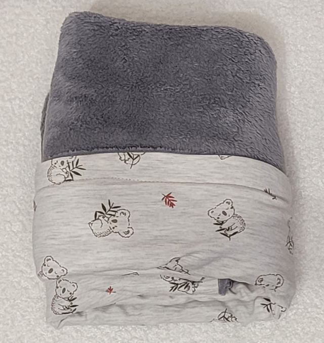 Couverture bébé ton bleu - gris