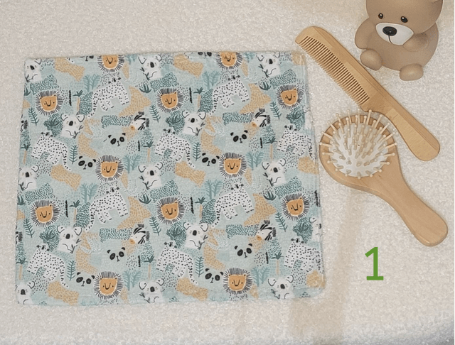 Lot 3 cotons + 1 petite serviette lavables 