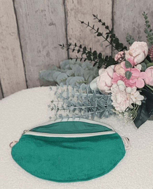 Sac banane velours vert