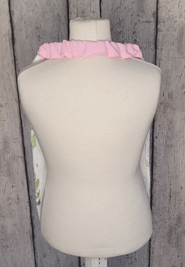 Bavoir - serviette de table tours de cou élastique - Animaux aquarelle rose