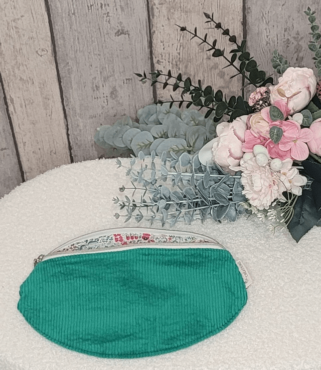 Sac banane velours vert