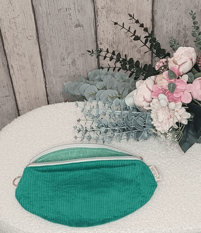 Sac banane velours vert