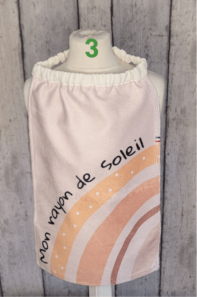 Bavoir - serviette de table tours de cou élastique - Petit ourson