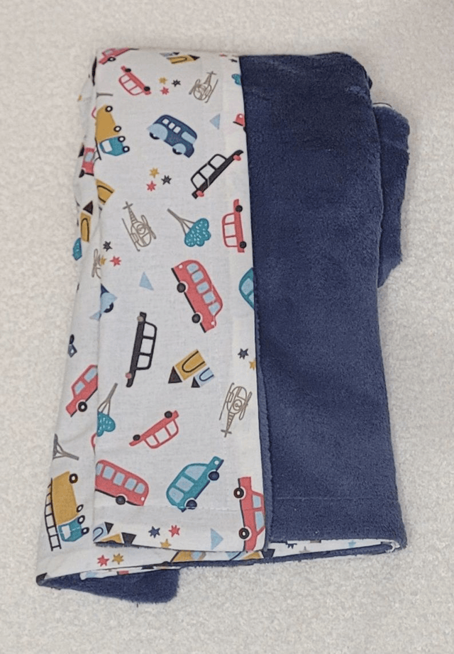 Couverture bébé ton bleu - gris
