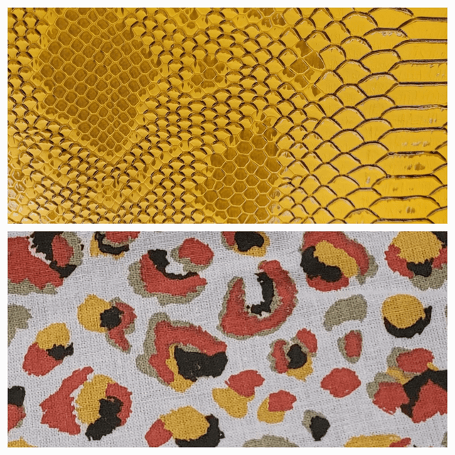 Sac banane simili cuir python jaune
