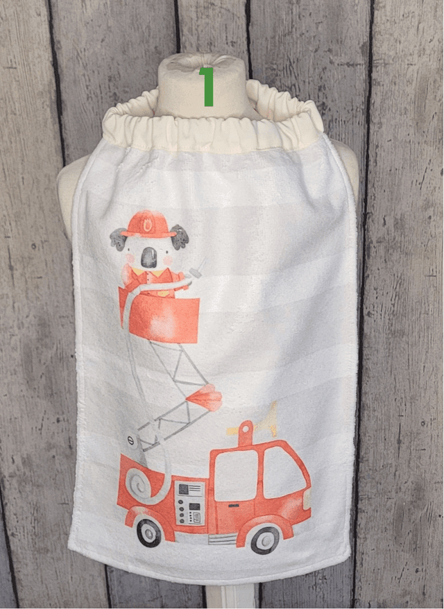 Bavoir - serviette de table tours de cou élastique - Pompiers